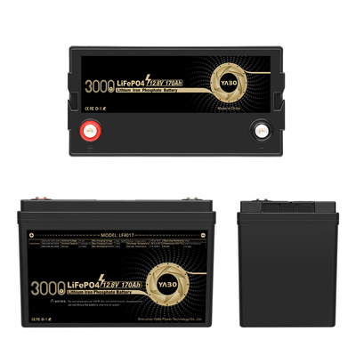 12 โวลต์ 12V 170Ah Lifepo4 แบตเตอรี่ลิเธียมรอบลึกแบบชาร์จใหม่ได้ 4S1P