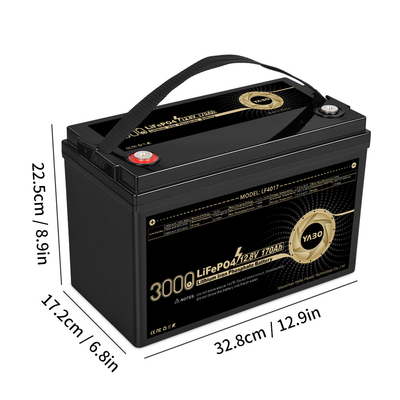 12 โวลต์ 12V 170Ah Lifepo4 แบตเตอรี่ลิเธียมรอบลึกแบบชาร์จใหม่ได้ 4S1P
