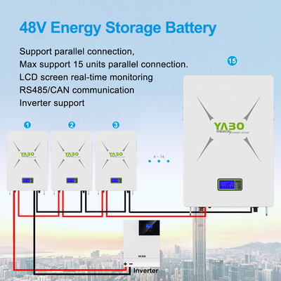 5KWh 3.5KWh 10KWh Lifepo4 แบตเตอรี่ Powerwall 48V จอภาพ Bms ระบบไฟฟ้าพลังงานแสงอาทิตย์ภายในบ้าน