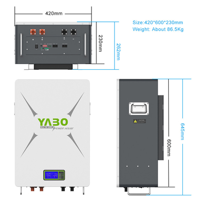 5kw 10kw 12kw ชาร์จ Lifepo4 แบตเตอรี่ Powerwall Home 51.2v 48v 200ah
