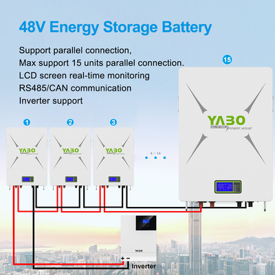 Solar Lifepo4 แบตเตอรี่ Powerwall 5kwh 10kwh ขนส่งแบบพกพา 48v 200ah