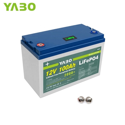 12v 100ah ลิเธียมเหล็ก Lifepo4 แบตเตอรี่ BMS การควบคุมพลังงานแสงอาทิตย์ 12V