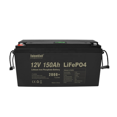 แบตเตอรี่ลิเธียมโซเดียมฟอสเฟต 150ah lifepo4 เซลล์ 12v LED Display