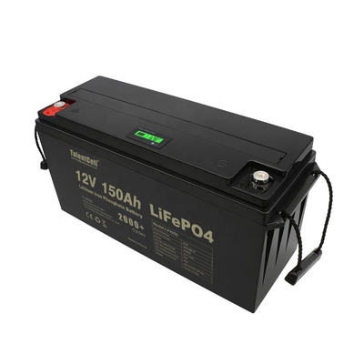 แบตเตอรี่ลิเธียมโซเดียมฟอสเฟต 150ah lifepo4 เซลล์ 12v LED Display
