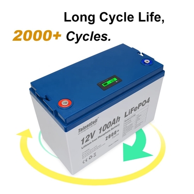 Lifepo4 Golf Battery Solar RV ชาร์จใหม่ได้ 100ah 12v ลิเธียม lifepo4 แบตเตอรี