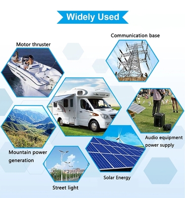 50Ah 150Ah 200Ah 300Ah 100ah 12v Lifepo4 แบตเตอรี่รอบลึกพร้อม Bms Solar ในตัว