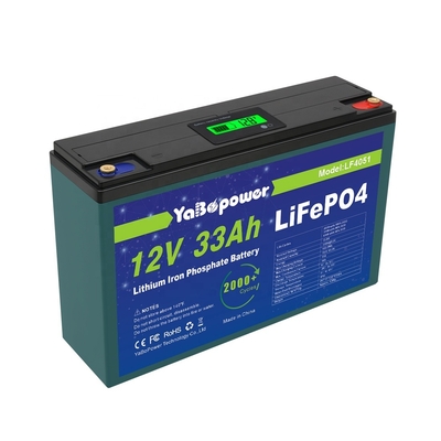 33Ah 12V Lifepo4 แบตเตอรี่แบตเตอรี่ลิเธียมเหล็กฟอสเฟต 32700