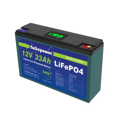 33Ah 12V Lifepo4 แบตเตอรี่แบตเตอรี่ลิเธียมเหล็กฟอสเฟต 32700
