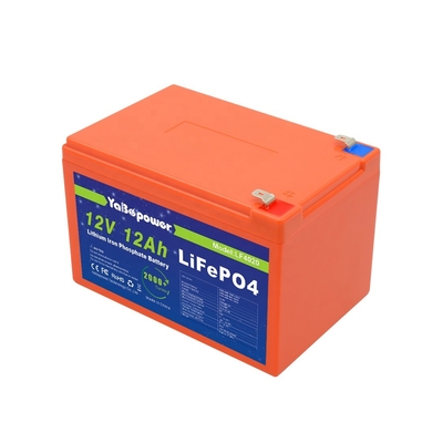 12.8v 12v 12ah Lifepo4 แบตเตอรี่กระแสไฟชาร์จได้ 6A