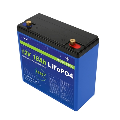 โรงงานจัดหาที่สำคัญกำหนดเอง 12v 18Ah ปล่อยปัจจุบัน 9A Lifepo4 แบตเตอรี่ที่มีความจุที่โดดเด่น
