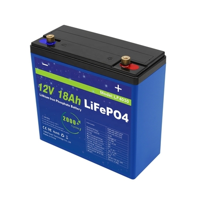 โรงงานจัดหาที่สำคัญกำหนดเอง 12v 18Ah ปล่อยปัจจุบัน 9A Lifepo4 แบตเตอรี่ที่มีความจุที่โดดเด่น