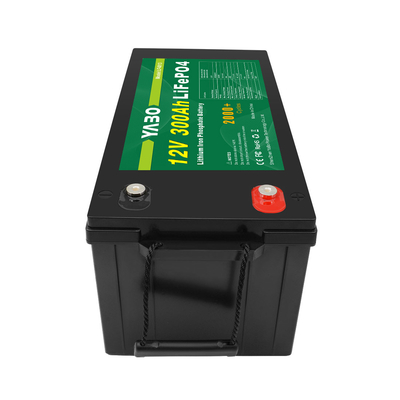 อายุการใช้งานยาวนานขึ้น 12v 300Ah ปล่อยแบตเตอรี่ Lifepo4 ปัจจุบันที่มีความจุที่โดดเด่น