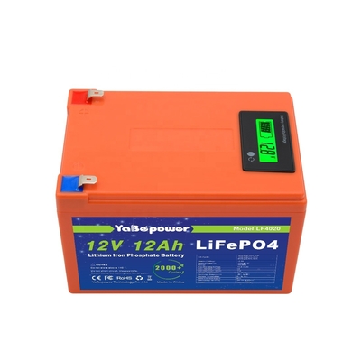 CE รับรอง 12v 12Ah ปล่อยปัจจุบัน 6A Lifepo4 แบตเตอรี่ที่มีความจุโดดเด่น