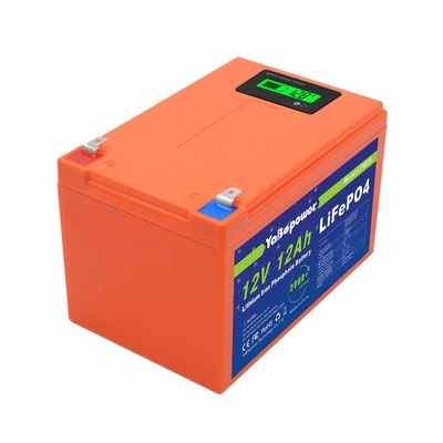 CE รับรอง 12v 12Ah ปล่อยปัจจุบัน 6A Lifepo4 แบตเตอรี่ที่มีความจุโดดเด่น