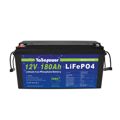 การรับรองมาตรฐานสูงและรับประกันคุณภาพ Lifepo4 12v180Ah แบตเตอรี่ลิเธียมไอออนสำหรับระบบไฮบริด