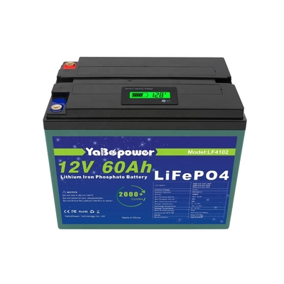 2021 อายุการใช้งานยาวนานขึ้นราคาโรงงาน Lifepo4 12v 60Ah แบตเตอรี่ลิเธียมไอออนสำหรับระบบสุริยะในบ้าน