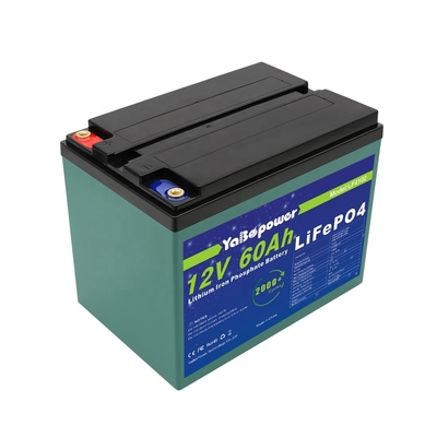 บ้าน พลังงานแสงอาทิตย์ 12 โวลต์ Lifepo4 แบตเตอรี่ 12v 60Ah Long Life Cycle