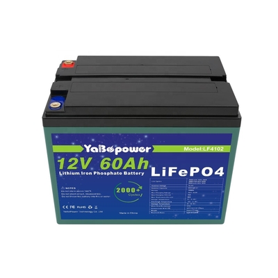 บ้าน พลังงานแสงอาทิตย์ 12 โวลต์ Lifepo4 แบตเตอรี่ 12v 60Ah Long Life Cycle
