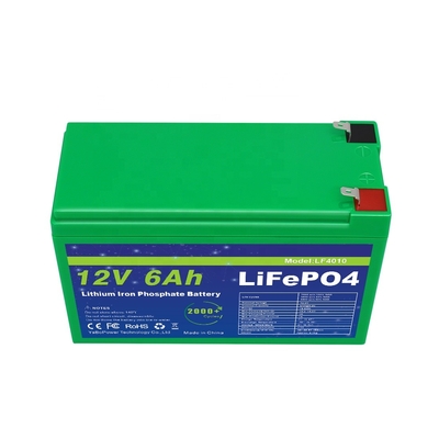 Smart BMS 12v 6ah Lifepo4 Battery Pack รอบลึก 2000 รอบ