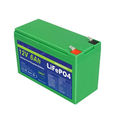 Smart BMS 12v 6ah Lifepo4 Battery Pack รอบลึก 2000 รอบ