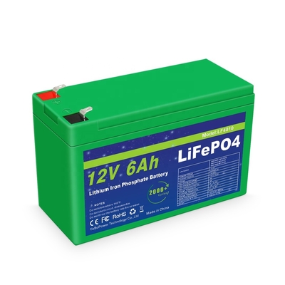 Smart BMS 12v 6ah Lifepo4 Battery Pack รอบลึก 2000 รอบ