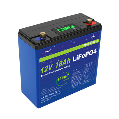 แบตเตอรี่ Lifepo4 12V 18Ah น้ำหนักเบา ความจุสูง อายุการใช้งานยาวนาน รับประกัน 3 ปี