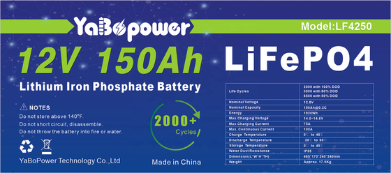 12v 150ah Lifepo4 เซลล์แบตเตอรี่ 32700 ลิเธียมเหล็กฟอสเฟต