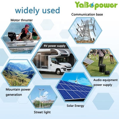 32650 24V Lifepo4 แบตเตอรี่ Bms เซลล์ระบบสร้างพลังงานลม 25.6V 200Ah
