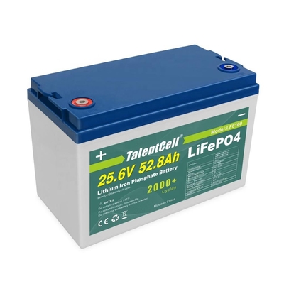 25.6v 52ah 50ah 24v Lifepo4 แบตเตอรี่รอบลึก Solar 3000 Cycles