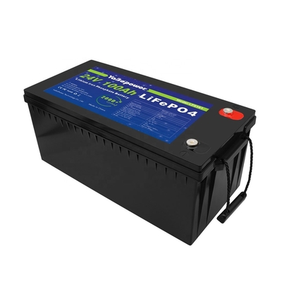 24v Lifepo4 แบตเตอรี่พลังงานแสงอาทิตย์แบบชาร์จใหม่ได้ 150Ah 200Ah 100Ah ลิเธียมไอออน
