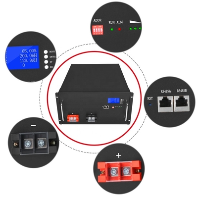 แบตเตอรี่ลิเธียมฟอสเฟต 48v Lifepo4 Bms 48v เปลี่ยนระบบสุริยะกรดตะกั่ว