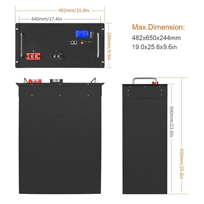 รถกอล์ฟ 48V Lifepo4 แบตเตอรี่ 200Ah Smart BMS Deep Cycle Storage ลิเธียมไอออน