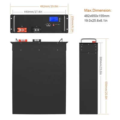 48v 100 แอมป์ชั่วโมง Lifepo4 Battery Deep Cycle 4000 Solar Power Wall Storage System