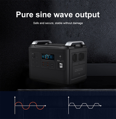 Ups สถานีไฟฟ้าลิเธียมแบบพกพา Lifepo4 Solar 2000W 1000 วัตต์ Two-Way Quick