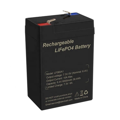 6Ah 6V Lifepo4 แบตเตอรี่ลิเธียมรอบลึกสำหรับของเล่นไฟหน้ารถจักรยานกันชนรถ