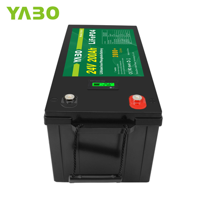 แบตเตอรี่ลิเธียมเหล็กฟอสเฟต 24 โวลต์ Lifepo4 แบตเตอรี่ 24v 100ah 150Ah จอแสดงผล LCD