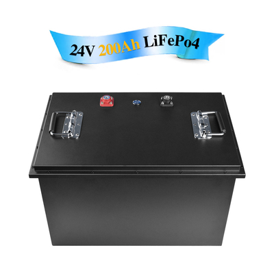 กันน้ำ 24V Lifepo4 แบตเตอรี่ลิเธียมเหล็กฟอสเฟต 200Ah แผ่นโลหะเครื่องมือไฟฟ้า