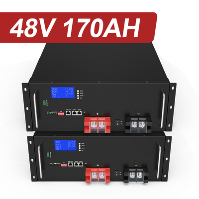 รอบลึกคุณภาพสูงที่กำหนดเอง 3.2V 16S1P 170Ah แบตเตอรี่เก็บพลังงาน 48V LiFePO4 แบตเตอรี่ลิเธียม