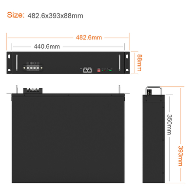 ระบบกักเก็บพลังงาน ชุดแบตเตอรี่ลิเธียมไอออน ระบบพลังงานไฟฟ้า 48V 50Ah