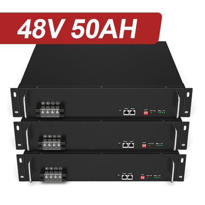 แบตเตอรี่ลิเธียมไอออนแบบเก็บพลังงานแบบกำหนดเอง 48V 50Ah LiFePO4