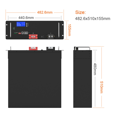 เรือเก็บพลังงานแสงอาทิตย์แบตเตอรี่ลิเธียมเหล็กฟอสเฟต LiFePO4 12V 72V 100Ah