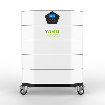 ชุดแบตเตอรี่แบบวางซ้อนได้แบบติดตั้งบนแร็ค ที่เก็บพลังงานแสงอาทิตย์ 170ah 48v Lifepo4 แบตเตอรี่