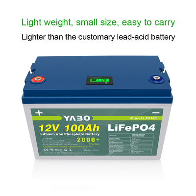 FCC 100ah 12 Volt Lifepo4 แบตเตอรี่ M8 Terminal IP55 ปลอกพลาสติก