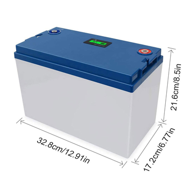 FCC 100ah 12 Volt Lifepo4 แบตเตอรี่ M8 Terminal IP55 ปลอกพลาสติก