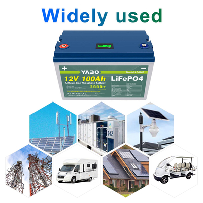 FCC 100ah 12 Volt Lifepo4 แบตเตอรี่ M8 Terminal IP55 ปลอกพลาสติก