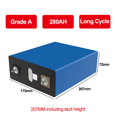 ซุปเปอร์ขาย 3.2V 280Ah Lifepo4 แบตเตอรี่เซลล์ 4000 จักรยานเกรด A วิวัฒนาการ3.2V 280Ah