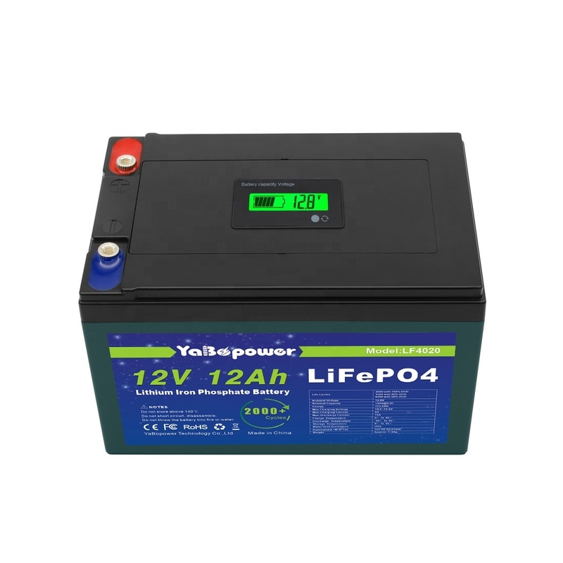 โรงงานขายร้อนที่กำหนดเอง 12v 12Ah ปล่อยปัจจุบัน 6A Lifepo4 แบตเตอรี่ที่มีความจุที่โดดเด่น